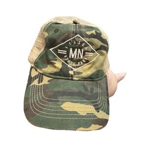 Itasca State Park Hat‎ cap Green corduroy leather strapback Minnesota parks H148